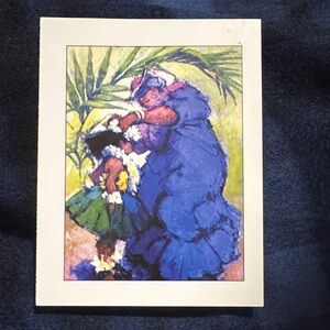 Tropical Dance Art Print with Blue and Green Tones